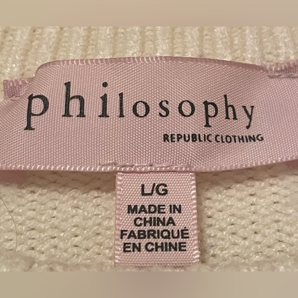 Philosophy yellow sweater. Large - Picture 3 of 3